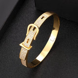 Zlxgirl Zircon Bracelet Dubai Copper Bangle