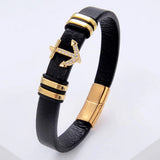 Mixed CZ Zironia Bracelet Woman Leather Rope Stainless Steel Hand Bracelet