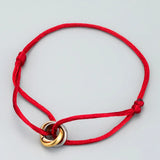 Hot Stainless Steel Bracelet Metal Buckle Lace Up Chain Ribbon Hand Bracelet