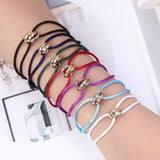 Hot Stainless Steel Bracelet Metal Buckle Lace Up Chain Ribbon Hand Bracelet