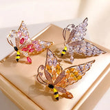Colorful Horse Eye Brooch Bouquet Pins
