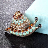 Zlxgirl Snails Animal Brooch Vintage Bouquet Marriage Anniversary Broach