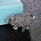 Crystal Pig Brooches Animal Pet Accessories Jewelry