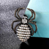 Zlxgirl Men's Spider Shape Punk Brooches Bouquet Jewelry Vintage Scarf Pin