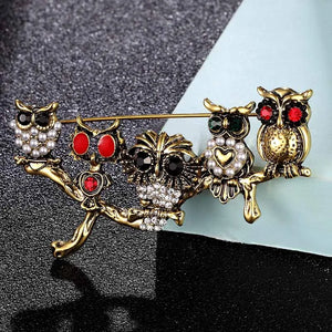 Vintage Owl Animal Brooches Men Jewelry Scarf Pins