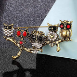 Vintage Owl Animal Brooches Men Jewelry Scarf Pins