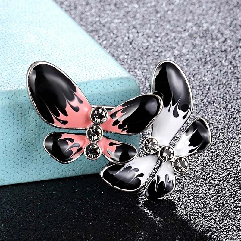 Vintage Butterfly Brooches Jewelry Enamel Scarf Pins