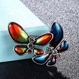 Vintage Butterfly Brooches Jewelry Enamel Scarf Pins
