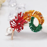 Enamel Feather Brooches Bouquet for Women and Kids