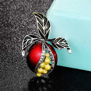 Enamel Fruit Brooches Alloy Banquet Party Brooch