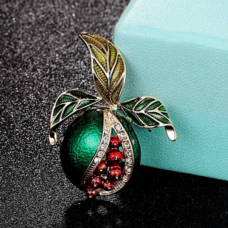 Enamel Fruit Brooches Alloy Banquet Party Brooch