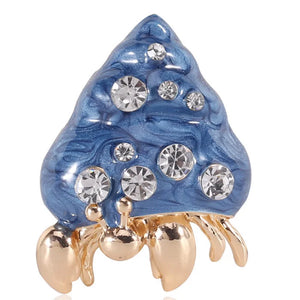 Zlxgirl Conch Punk Brooches Enamel Hijab Accessory