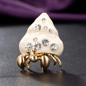 Zlxgirl Conch Punk Brooches Enamel Hijab Accessory