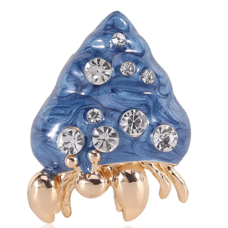 Zlxgirl Conch Punk Brooches Enamel Hijab Accessory