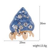Zlxgirl Conch Punk Brooches Enamel Hijab Accessory