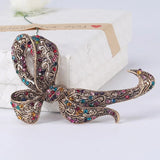 Rhinestone Bow Shape Brooch Pin for Women and Men