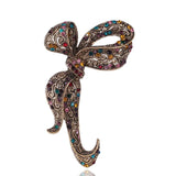 Rhinestone Bow Shape Brooch Pin for Women and Men