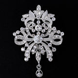 Vintage Wedding Brooch Bouquet Jewelry Crystal Scarf Pin Women's Broches