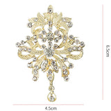 Vintage Wedding Brooch Bouquet Jewelry Crystal Scarf Pin Women's Broches