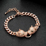 Zlxgirl rose chain bracelet & bangle for women bridal bijoux