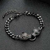 Zlxgirl rose chain bracelet & bangle for women bridal bijoux