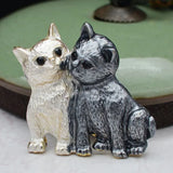 Enamel Cat Animal Scarf Pins Brooch Hijab Pins Suit Accessories