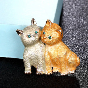 Enamel Cat Animal Scarf Pins Brooch Hijab Pins Suit Accessories