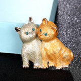 Enamel Cat Animal Scarf Pins Brooch Hijab Pins Suit Accessories