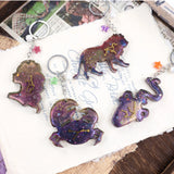 Zodiac Animal Mirror Keychain Pendant Silicone Mould DIY Epoxy Resin Mold