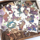 Zodiac Animal Mirror Keychain Pendant Silicone Mould DIY Epoxy Resin Mold