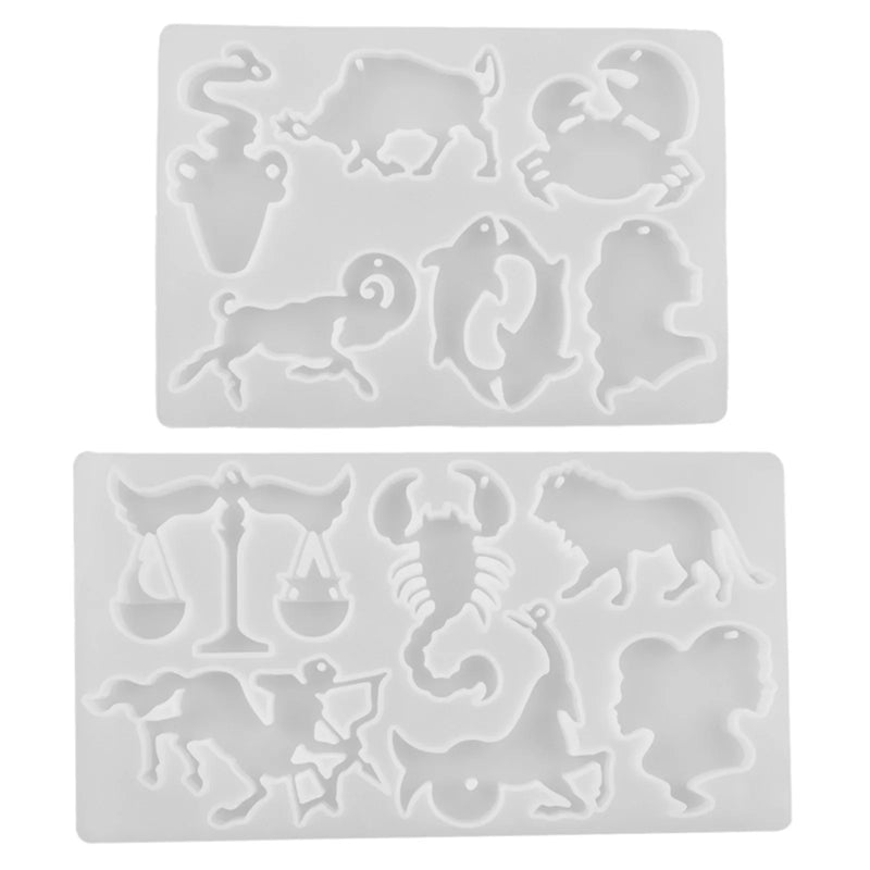 Zodiac Animal Keychain Silicone Mould DIY Resin Mold