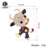 Zodiac Bull Cartoon Brooch Alloy Oil Rhinestone Brooch Animal Metal