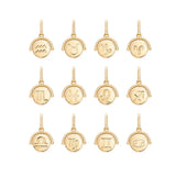 Zodiac Coin Pastel Quartz Beaded Necklace Stainless Steel Pendant Choker