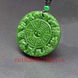 Chinese Hand-Carved Jade Pendant Necklace for Men Women