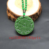 Chinese Hand-Carved Jade Pendant Necklace for Men Women
