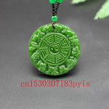 Chinese Hand-Carved Jade Pendant Necklace for Men Women