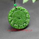 Chinese Hand-Carved Jade Pendant Necklace for Men Women
