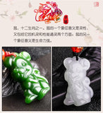 Green Jade Pendant Carved Jadeite Necklace Charm Jewelry