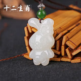 Green Jade Pendant Carved Jadeite Necklace Charm Jewelry