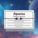 Zodiac Sign Bead Astrology Bracelet Crystal - Adjustable