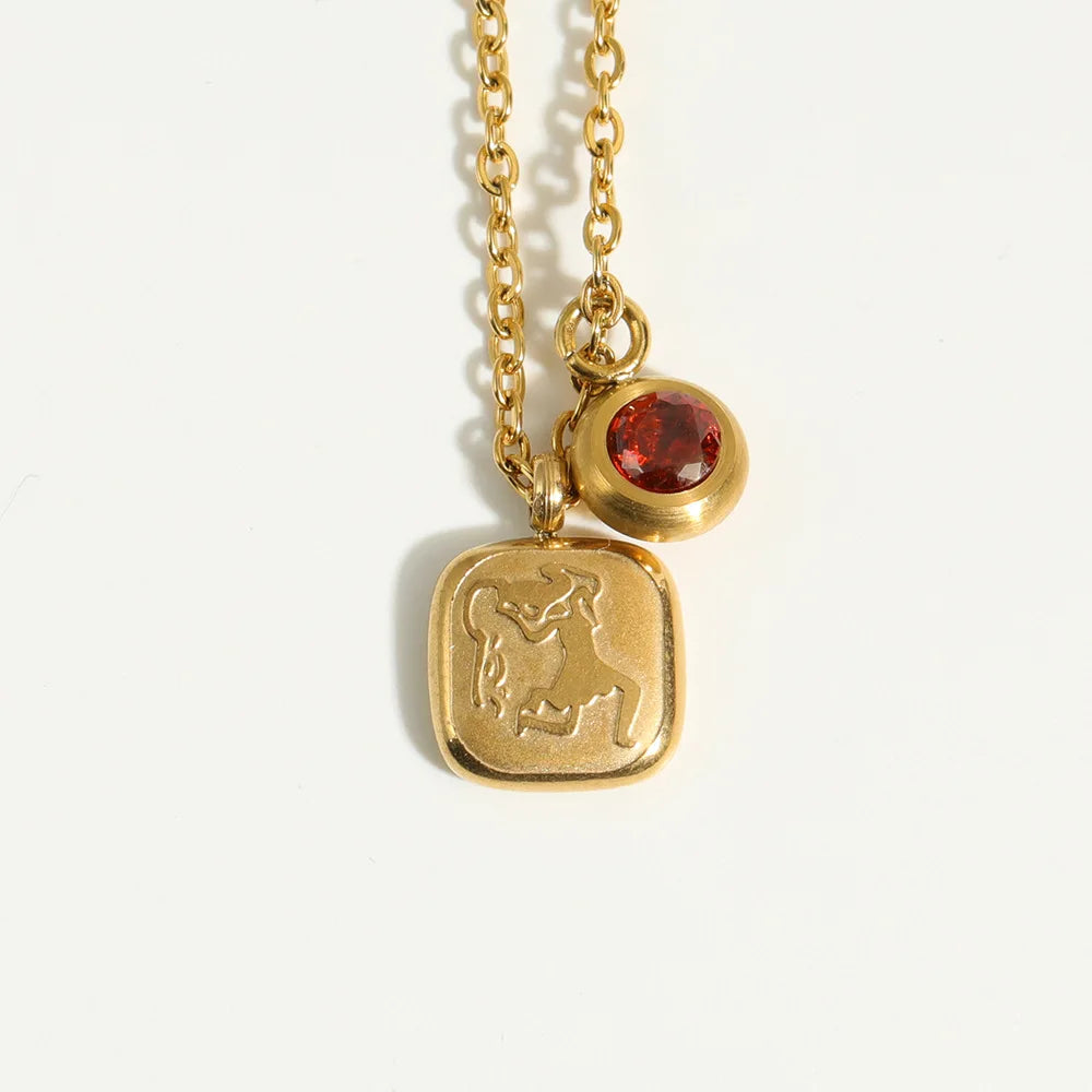 Vintage Zodiac Sign Necklace for Women