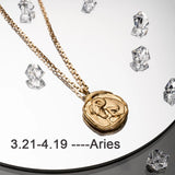 Zodiac Sign Necklace Stainless Steel Waterproof NonTarnish Friendship Jewelry
