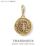 Scorpio Zodiac Sign Golden Charms Europe Jewelry Findings