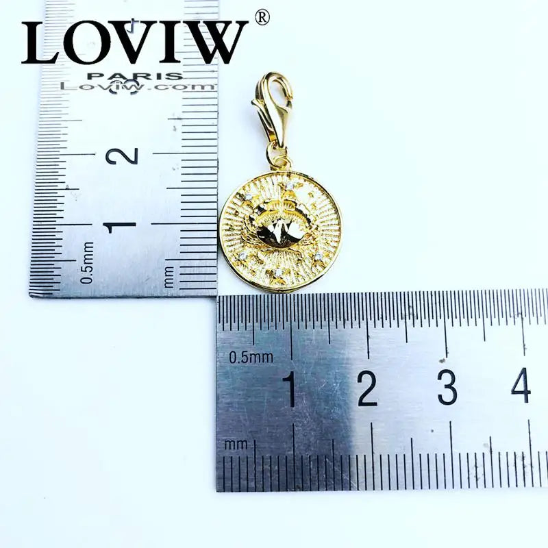 Cancer Zodiac Star Sign Charm, Vintage Gold Jewelry Gift