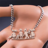 Zombie Family Halloween Necklaces Stainless Steel Chain