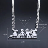 Zombie Family Halloween Necklaces Stainless Steel Chain