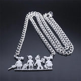 Zombie Family Halloween Necklaces Stainless Steel Chain