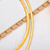 Stainless Steel Metal Cuban Chain Necklace for Women 18K Plated