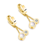 Double-sided Roman Numeral Tassel Earrings