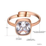 Bohemia Bling Titanium Steel Wedding Ring CZ Crystal Rings For Women ZR19156